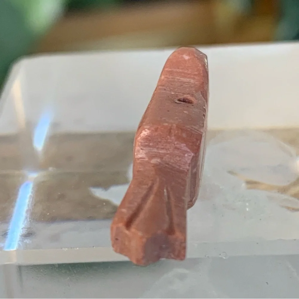 Zuni Style Bird Fetish Bead Drilled Pink Stone Native American Animal Carving 1